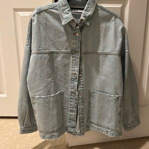 Zara denim jacket long